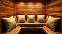 top corner sauna backrests