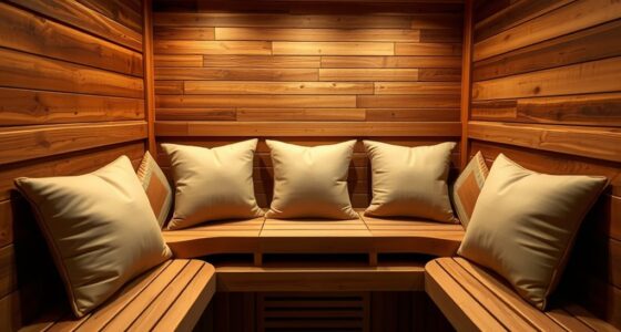 top corner sauna backrests