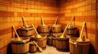 top corner sauna bucket sets