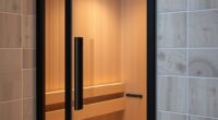 top corner sauna doors