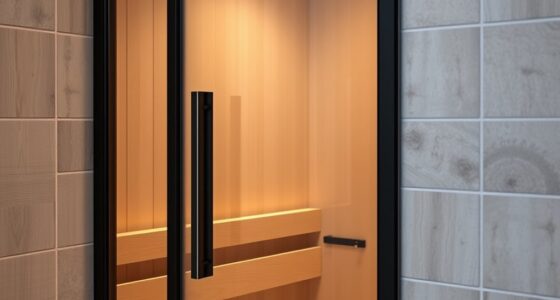 top corner sauna doors