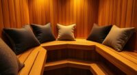 top corner sauna headrests