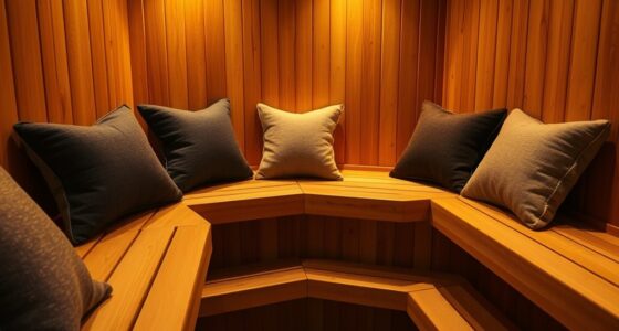 top corner sauna headrests
