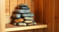 top corner sauna stones