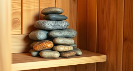 top corner sauna stones