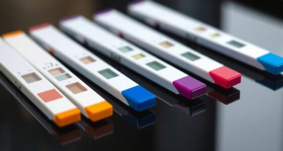 top corner test strips