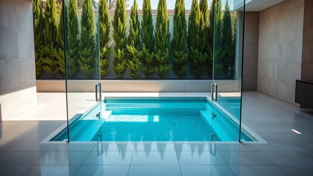 top glass pool chillers