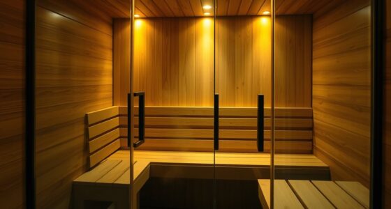 top glass sauna lighting options