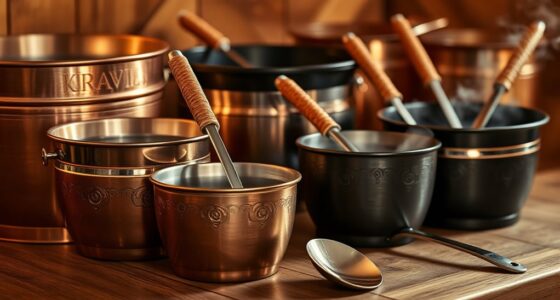top sauna bucket and ladle sets