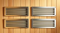 top sauna ventilation grills