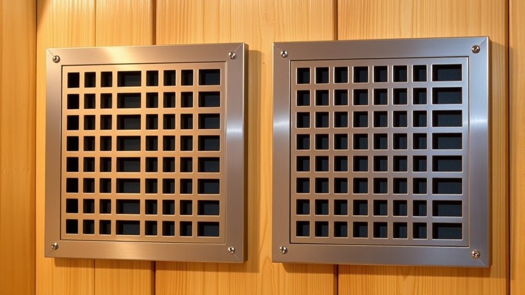 top sauna ventilation grills