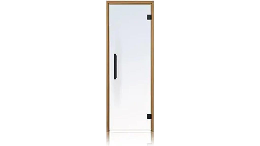 transparent sauna glass door