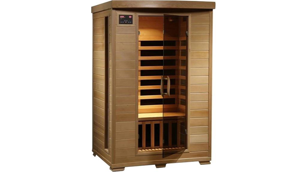 two person sauna with carbon heaters