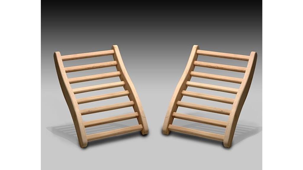 two piece hemlock sauna backrest