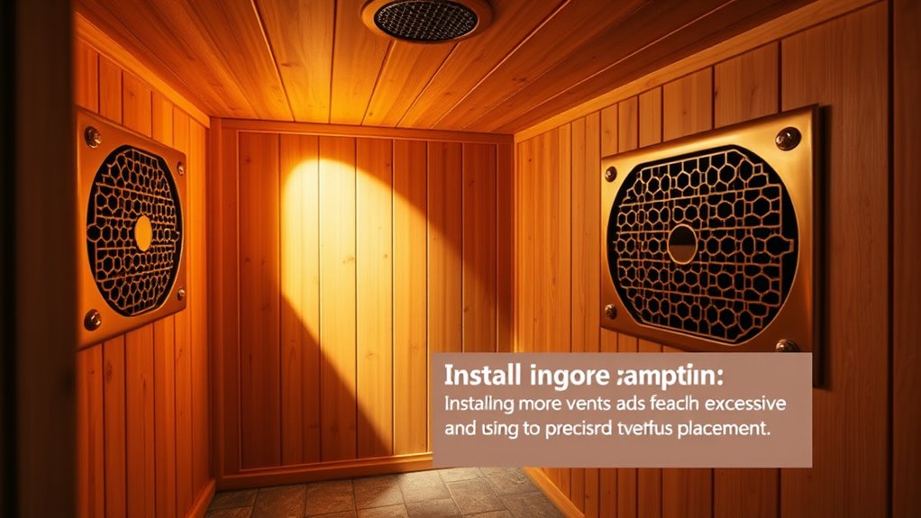 vents can overly cool sauna