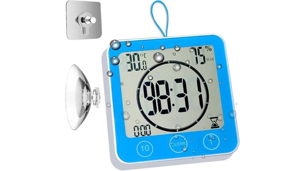 waterproof shower timer display