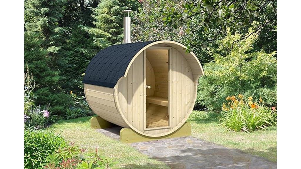 wooden barrel sauna heater