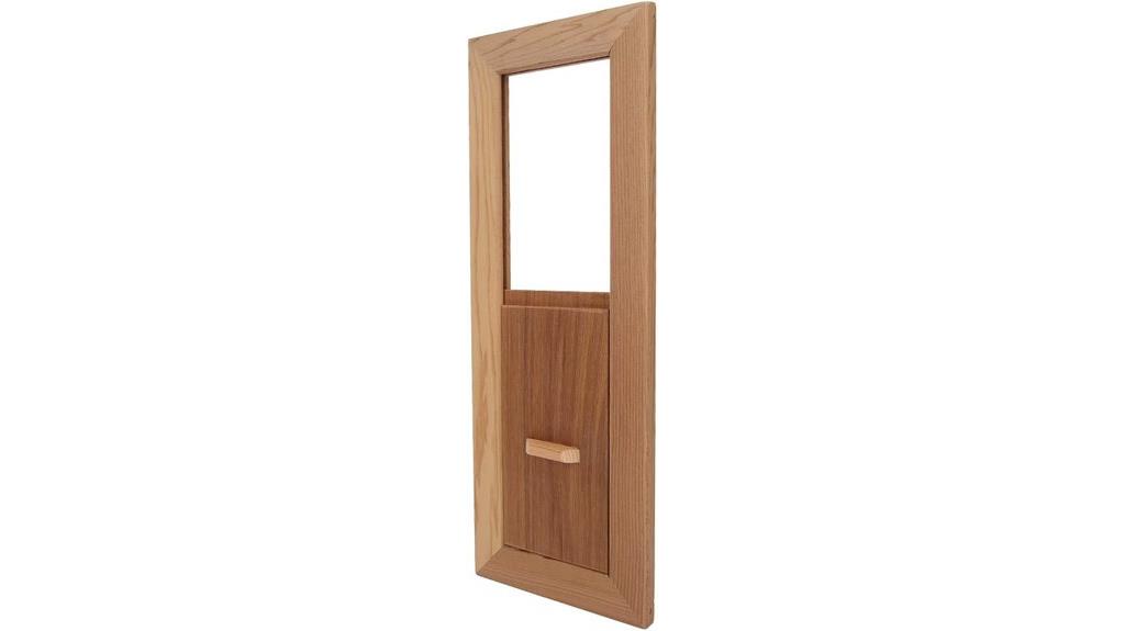 wooden cedar sauna vent