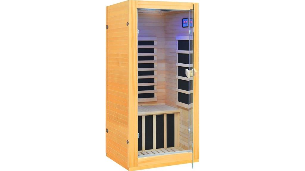 wooden hemlock sauna cabin