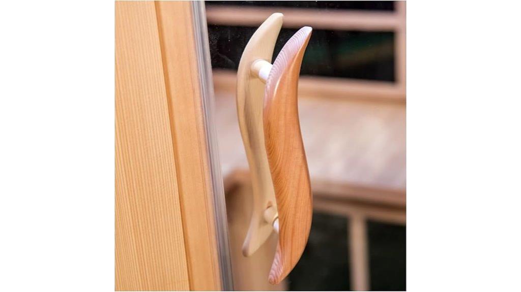wooden hemlock sauna handle