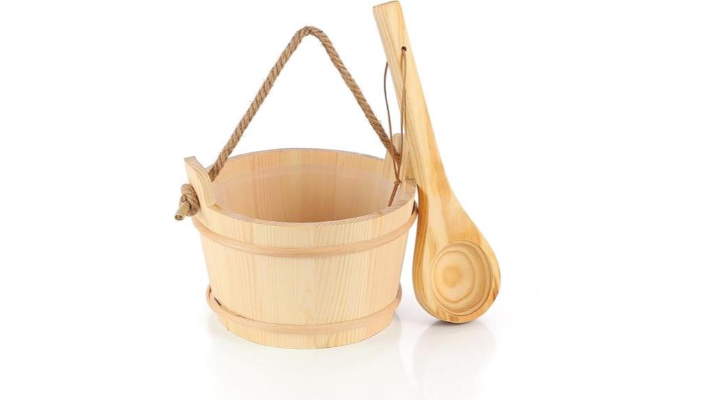 wooden sauna accessory set