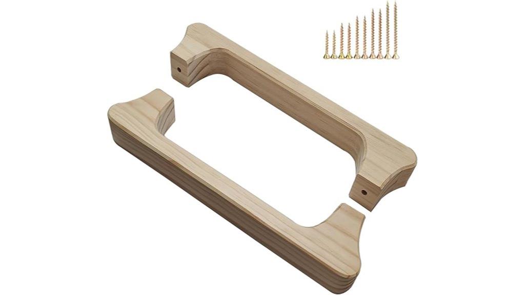 wooden sauna door handle