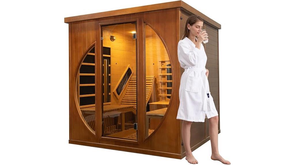 wooden sauna for two