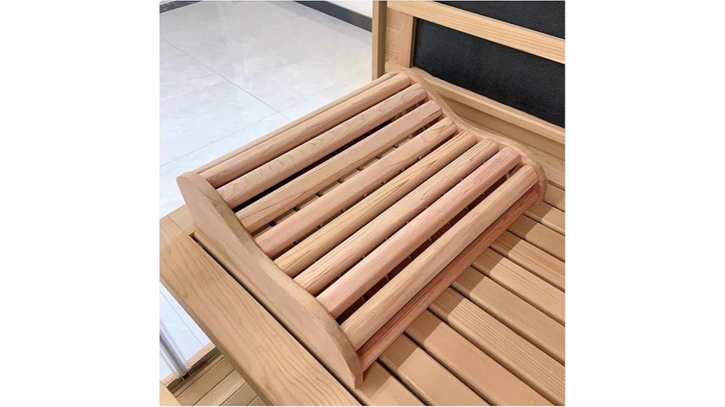 wooden sauna headrest pillow