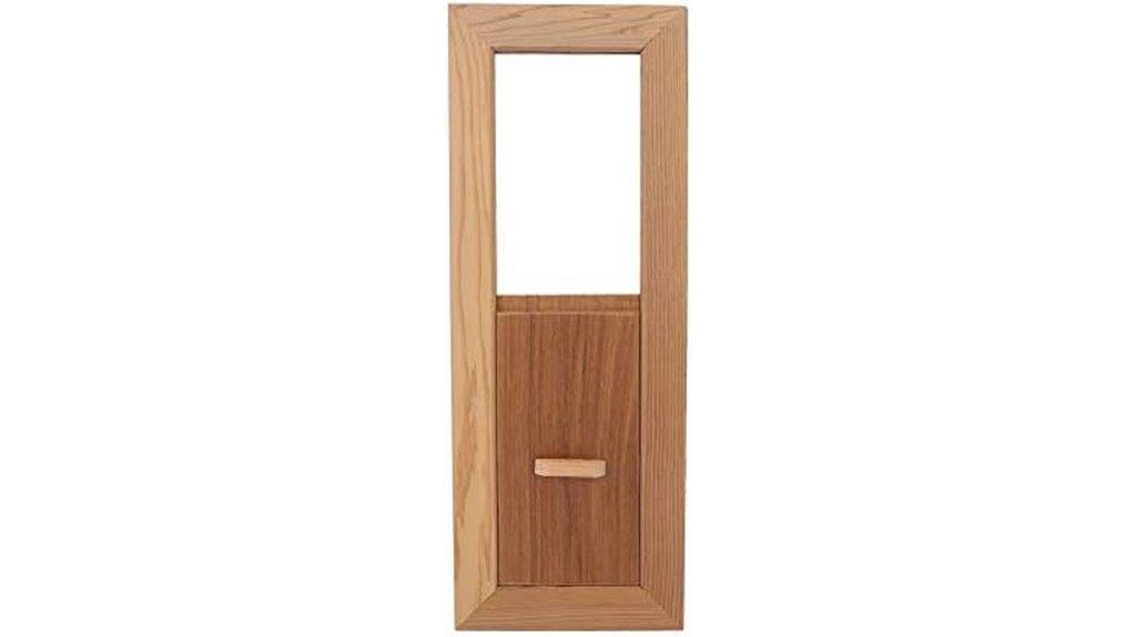 wooden sauna vent panel