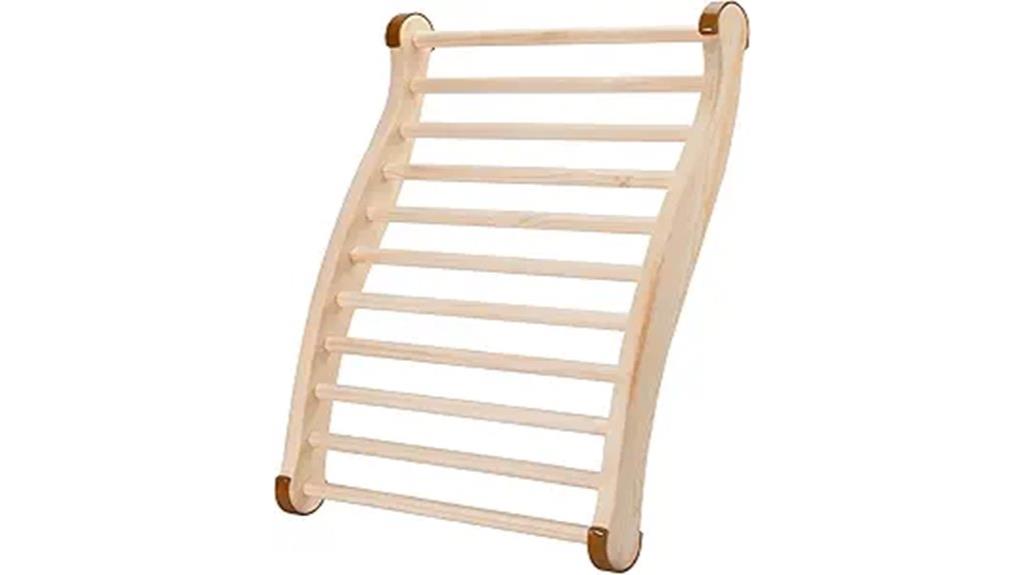 wooden slip resistant sauna backrest