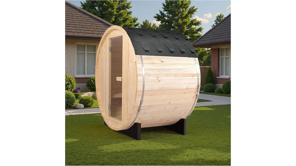 outdoor two person sauna