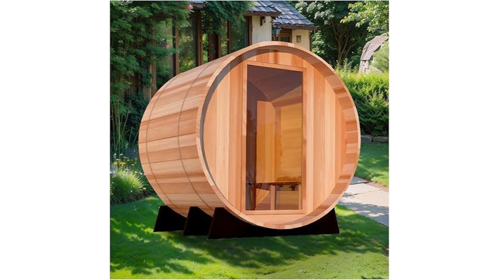outdoor two person steam sauna