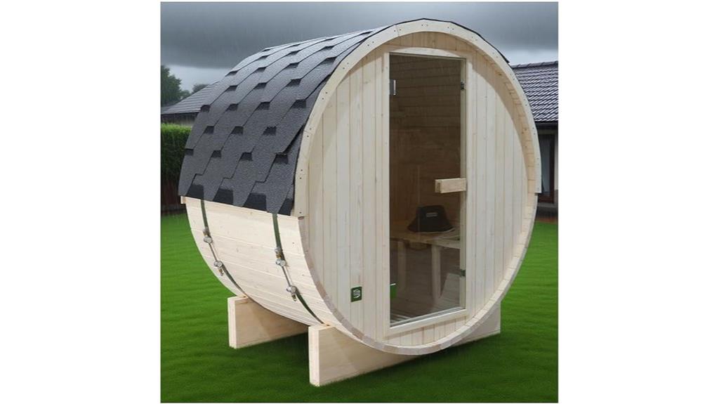 outdoor wood sauna for two