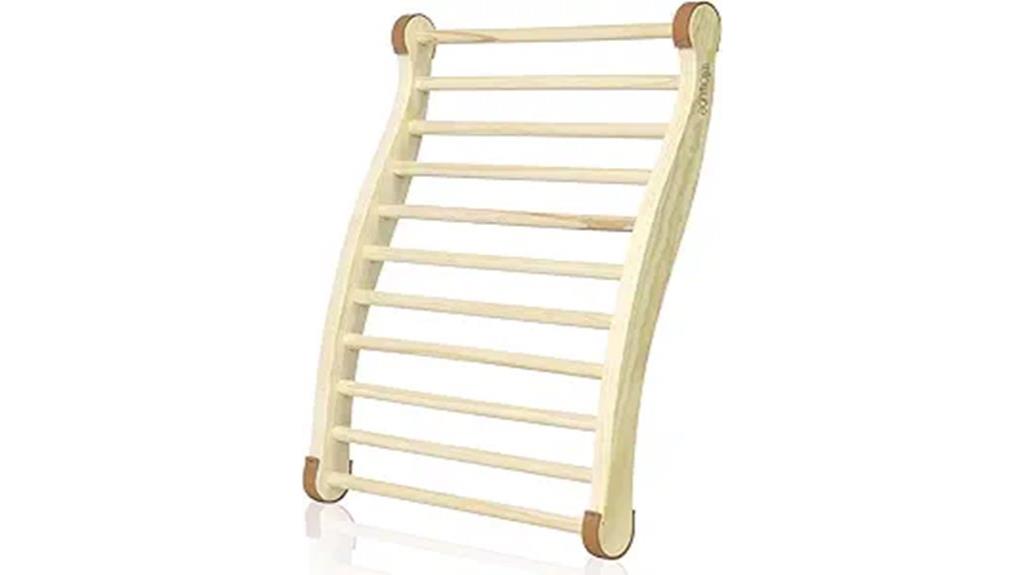 sauna backrest with non slip
