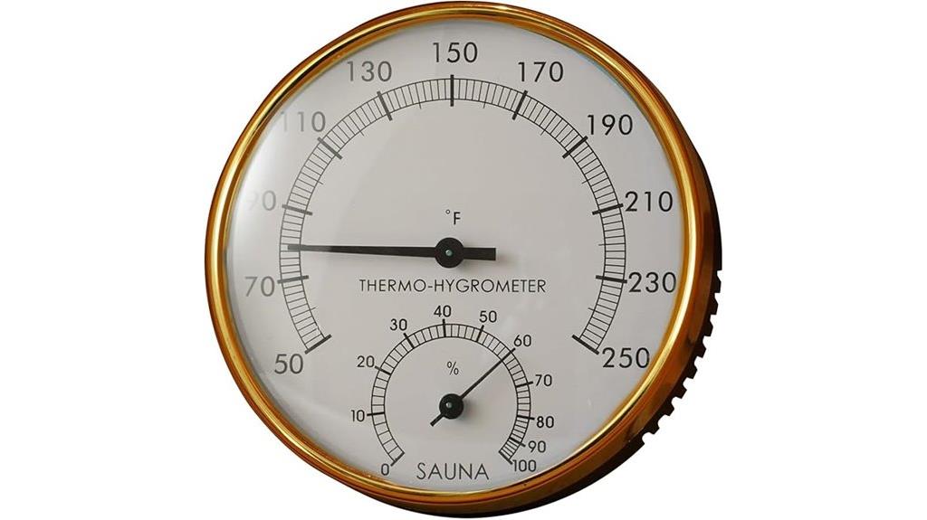 sauna temperature and humidity gauge