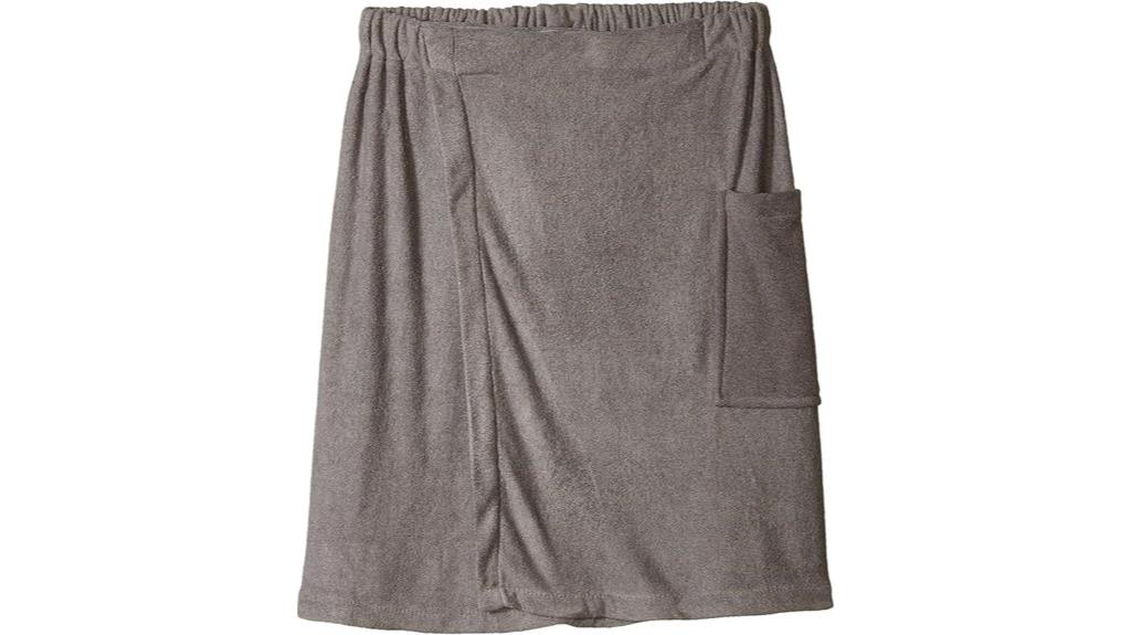 terry shower wrap with pocket