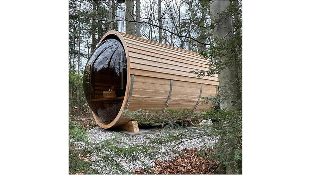 wooden sauna for six