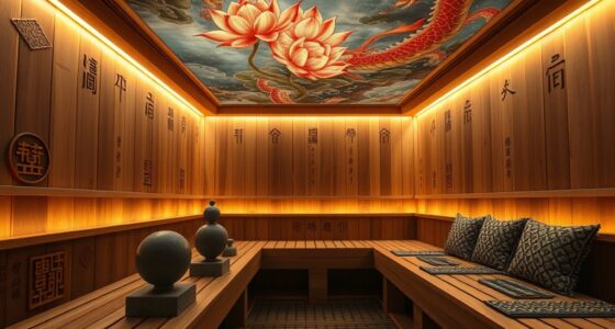 artistic cultural sauna decor