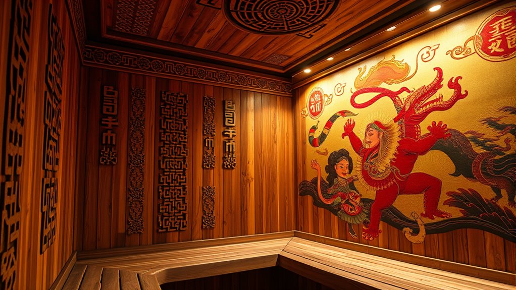 artistic cultural sauna design