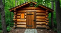 building rustic log sauna