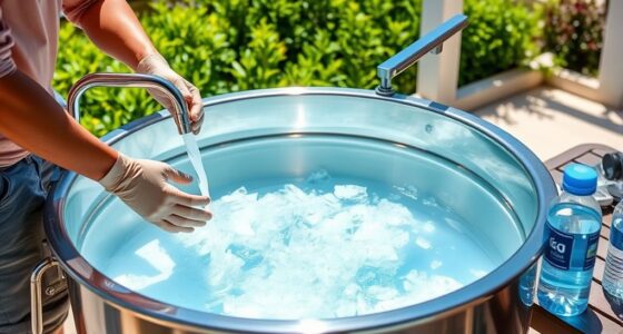 changing and cleaning cold plunge