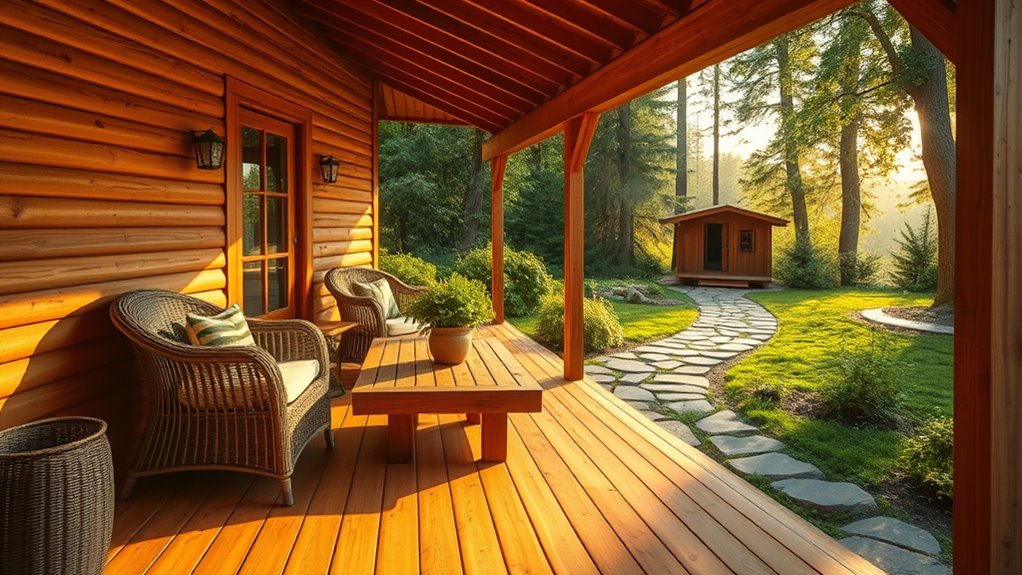 constructing a sauna relaxation porch