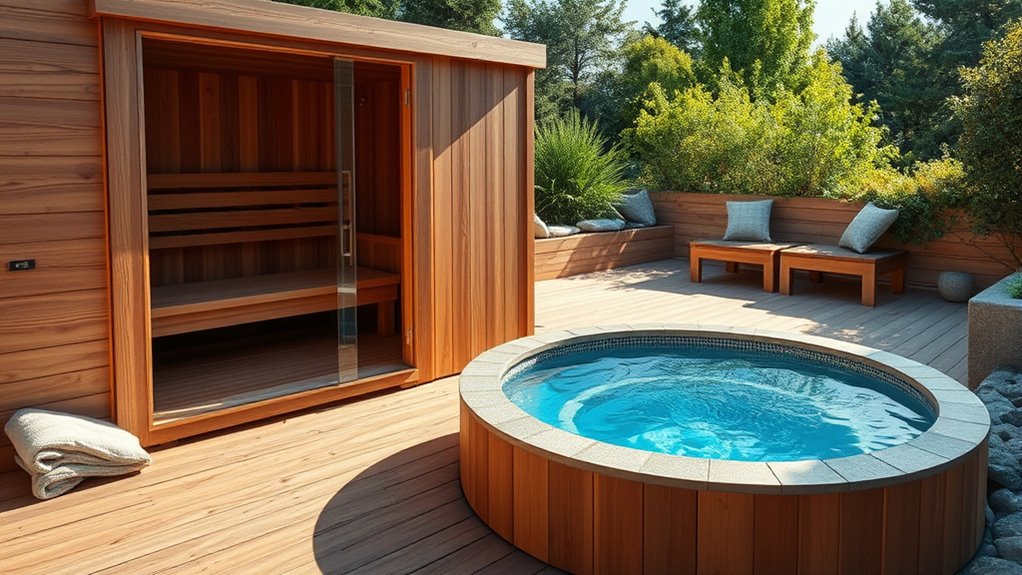 constructing sauna cold plunge