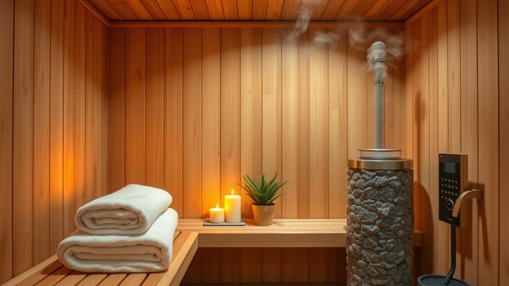 create spa like sauna environment