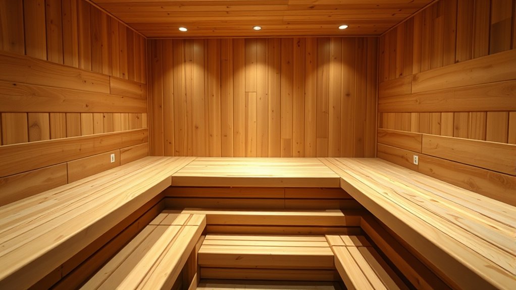 custom sauna bench construction