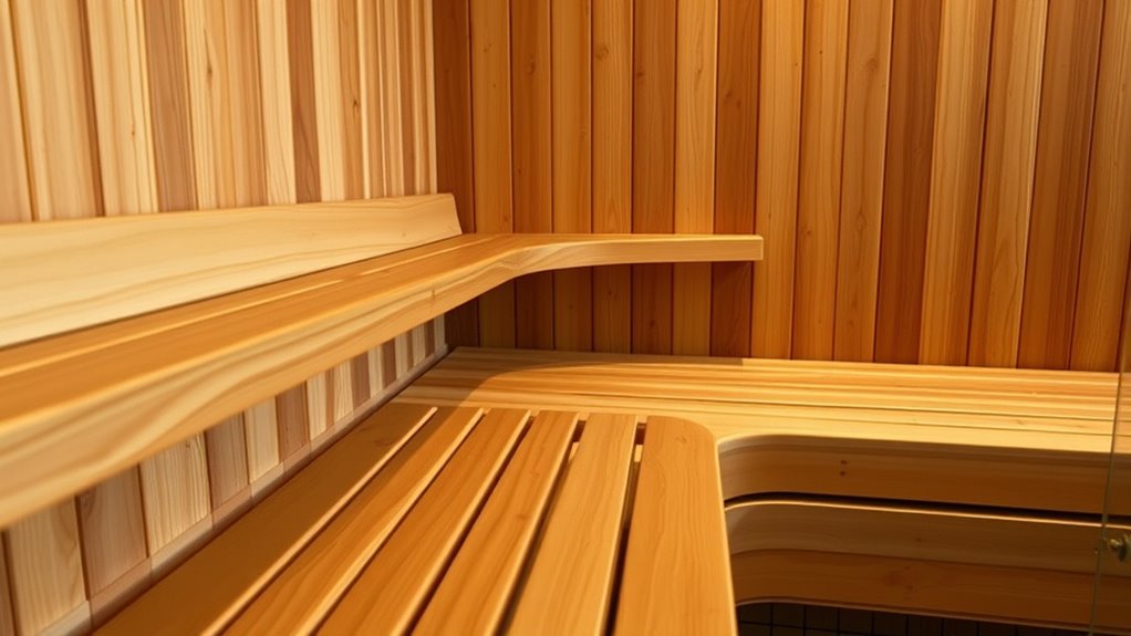 custom sauna bench ergonomics