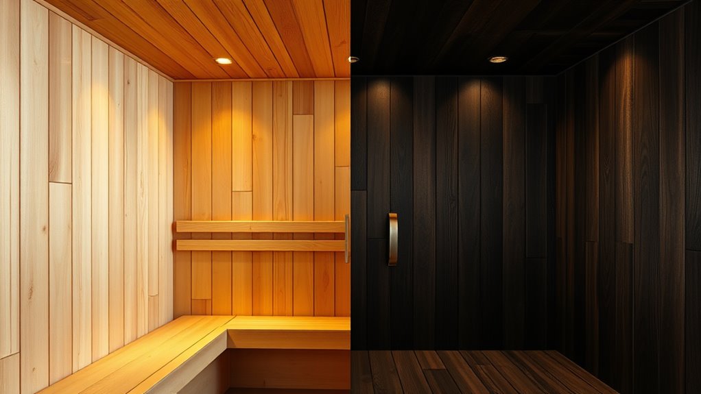 dark and light finishes