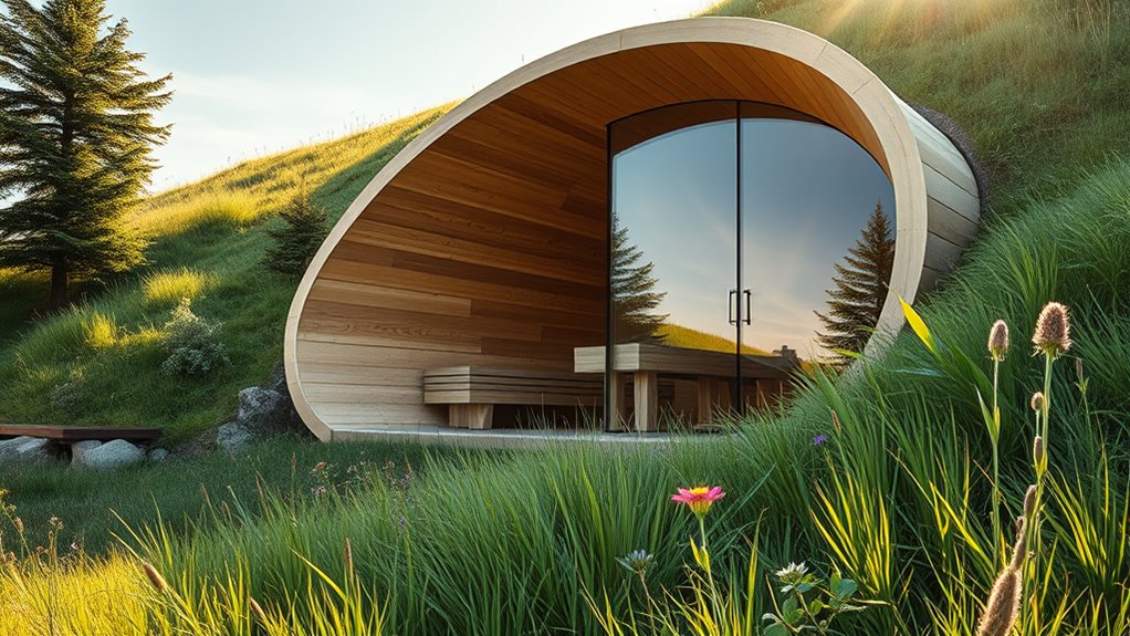 earth sheltered sauna construction