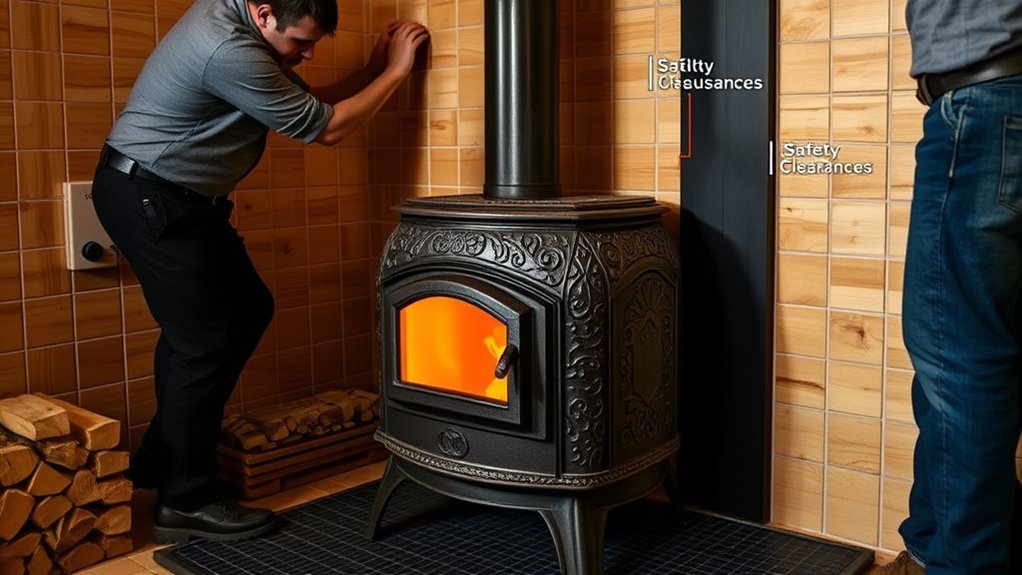 ensure proper ventilation and clearance