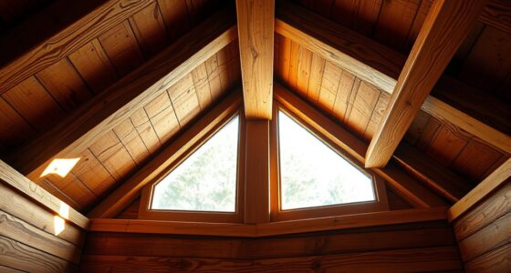 exposed rustic wood beams